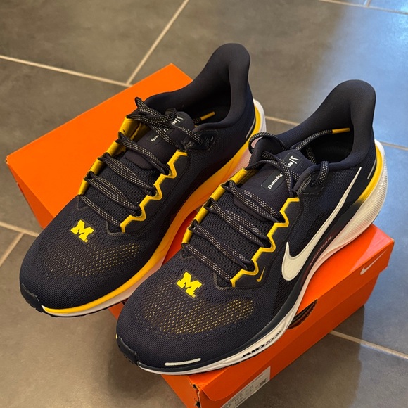NWT! Men’s size 10.5 Nike Zoom Pegasus 41 Michigan - Picture 7 of 8